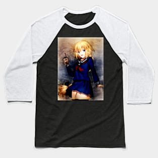 Joan Of Arc Anime Watercolor Baseball T-Shirt